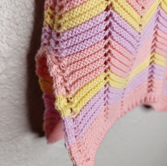 Damson Madder Button Front Crochet Shirt in Pink Zigzag Size 8 New With Tags - Picture 6 of 8